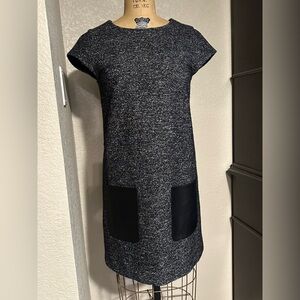 Madewell Black and Gray Mini Dress
